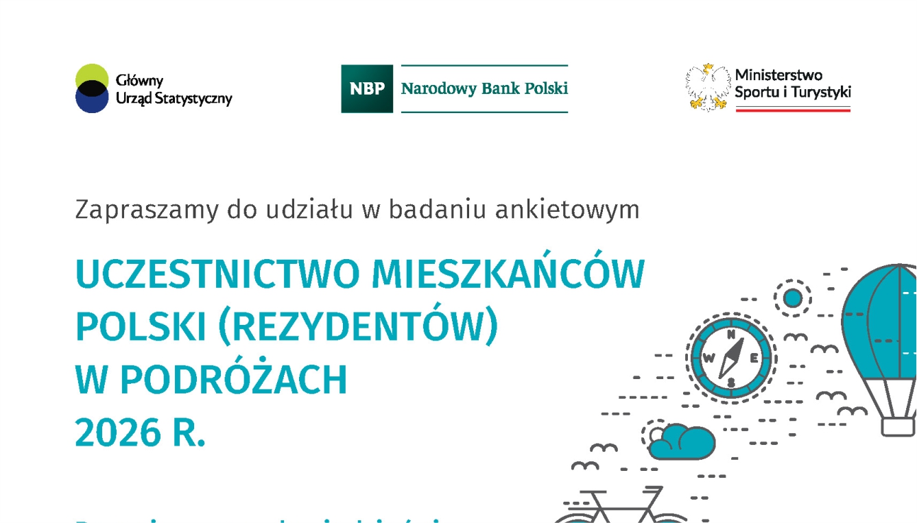 miniatura badania Uczestnictwo mieszkańców w podróżach (rezydentów) w podróżach 2026 r.