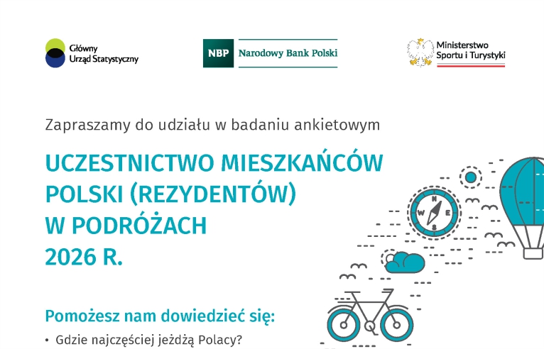 miniatura grafiki badanie Uczestnictwo mieszkańców w podróżach (rezydentów) w podróżach 2026 r.