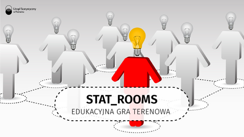 Grafika edukacyjnej gry terenowej STAT_ROOMS
