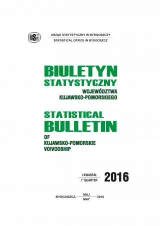 Powiększ obraz: Pierwsza strona opracowania Biuletyn statystyczny województwa kujawsko-pomorskiego I kwartał 2016 r.