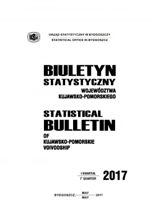 Powiększ obraz: Pierwsza strona opracowania Biuletyn statystyczny województwa kujawsko-pomorskiego I kwartał 2017 r.