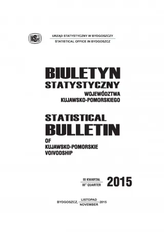 Powiększ obraz: Pierwsza strona opracowania Biuletyn statystyczny województwa kujawsko-pomorskiego III kwartał 2015 r.