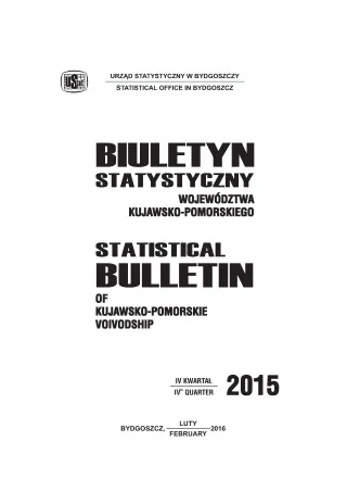 Powiększ obraz: Pierwsza strona opracowania Biuletyn statystyczny województwa kujawsko-pomorskiego IV kwartał 2015 r.