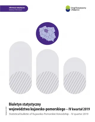 Powiększ obraz: Pierwsza strona opracowania Biuletyn statystyczny województwa kujawsko-pomorskiego IV kwartał 2019 r.