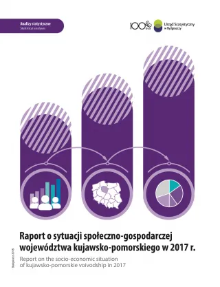 Powiększ obraz: okładka do publikacji Raport o sytuacji społeczno-gospodarczej województwa kujawsko-pomorskiego 2017