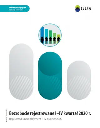 Powiększ obraz: Cover  of  the  publication  "Registered  unemployment  I-IV  quarter  2020"