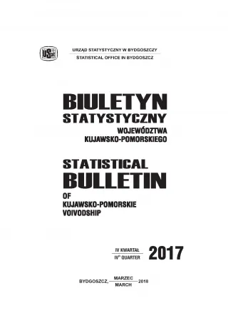 Powiększ obraz: Pierwsza strona opracowania Biuletyn statystyczny województwa kujawsko-pomorskiego IV kwartał 2017 r.