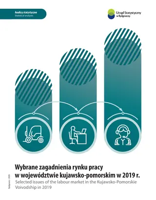 Powiększ obraz: okładka do publikacji pt. Wybrane zagadnienia rynku pracy w województwie kujawsko-pomorskim w 2019 r.