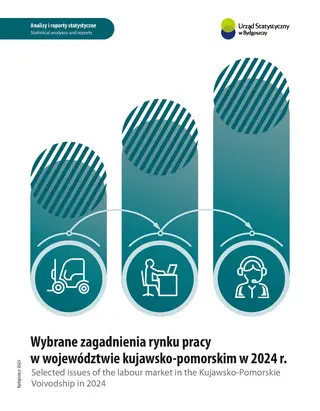 Powiększ obraz: okładka do publikacji Wybrane zagadnienia rynku pracy w województwie kujawsko-pomorskim w 2024 r.